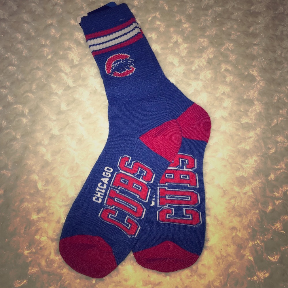 Brand new with tags Chicago Cubs size Lg MLB socks